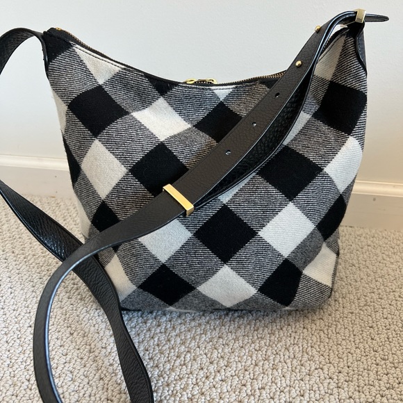 Talbots crossbody satchel style bag buffalo plaid - Picture 10 of 13